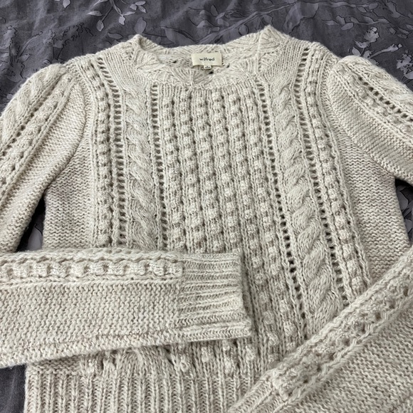 Wilfred cropped Ivory Cable knit sweater - Picture 4 of 7